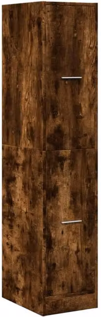 Berkfield Home Elegant Apothecary Cabinet in Smoked Oak Brown, W: 30 cm, D: 41 cm, H: 144.5 cm – 1