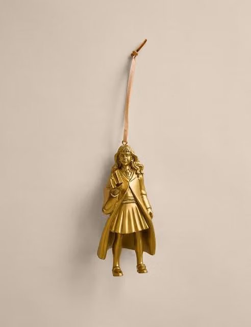 M&S Harry Potter Hermione Gold Hanging Christmas Decoration