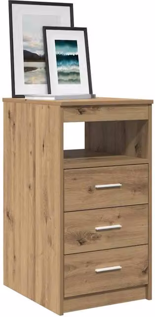 Berkfield Home Artisan Oak Decorative Drawer Cabinet in Brown, W: 40 cm, D: 50 cm, H: 76 cm – 1