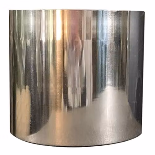 Leaf Design UK Modern Metal Tabletop Planter, Silver, Height: 18 cm, Diameter: 20 cm