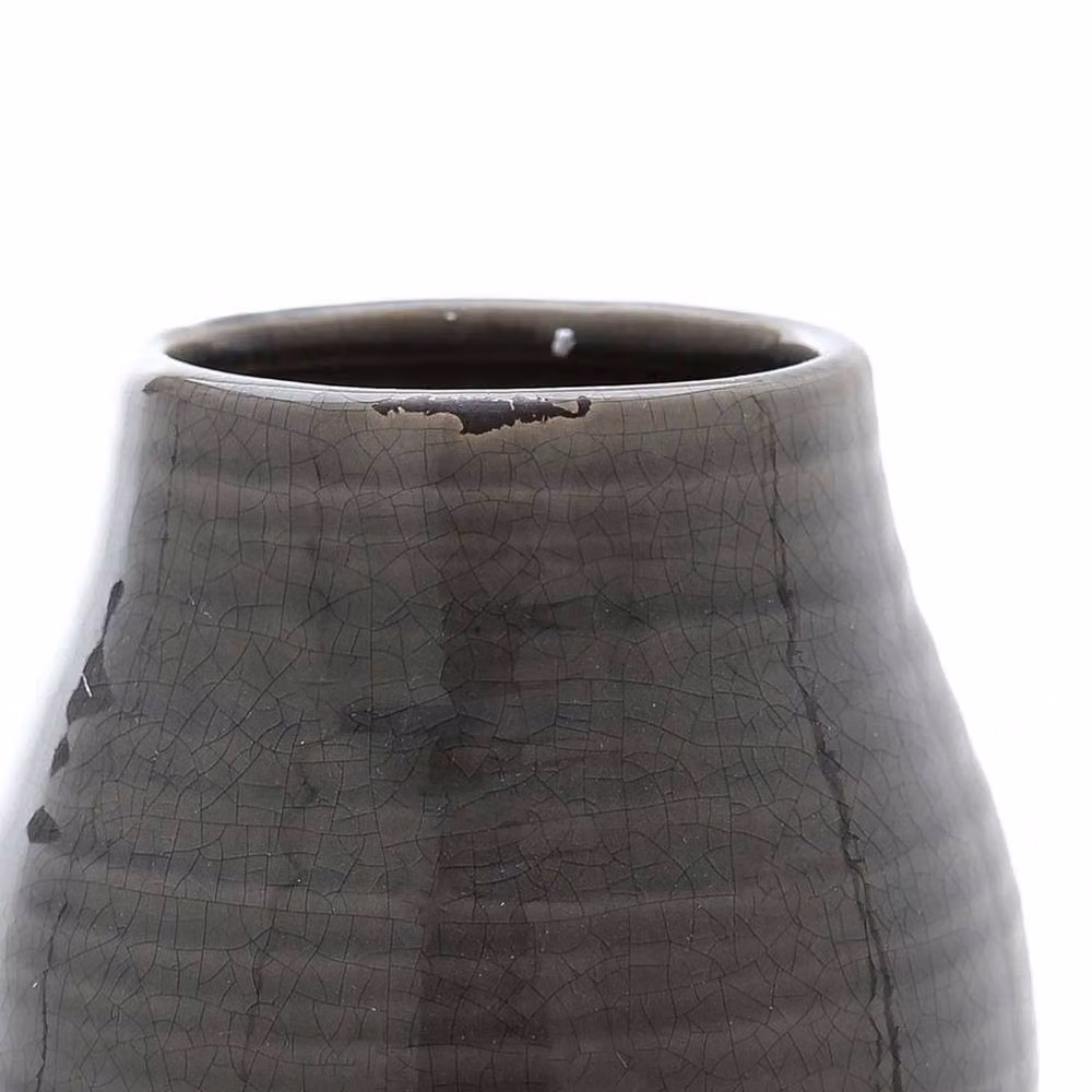 Hill Interiors Garda Stefanie Ceramic Tabletop Vase in Grey – 2