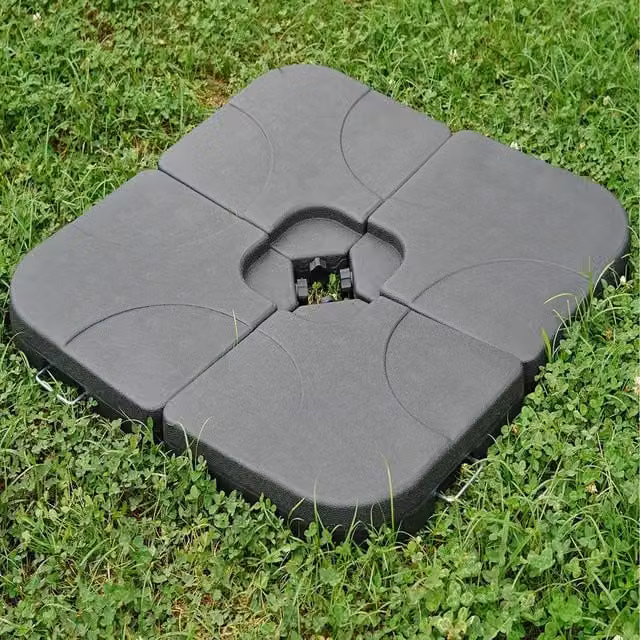 Gr8 Garden 4 Piece Black Banana Cantilever Garden Patio Parasol Base Weights – 1
