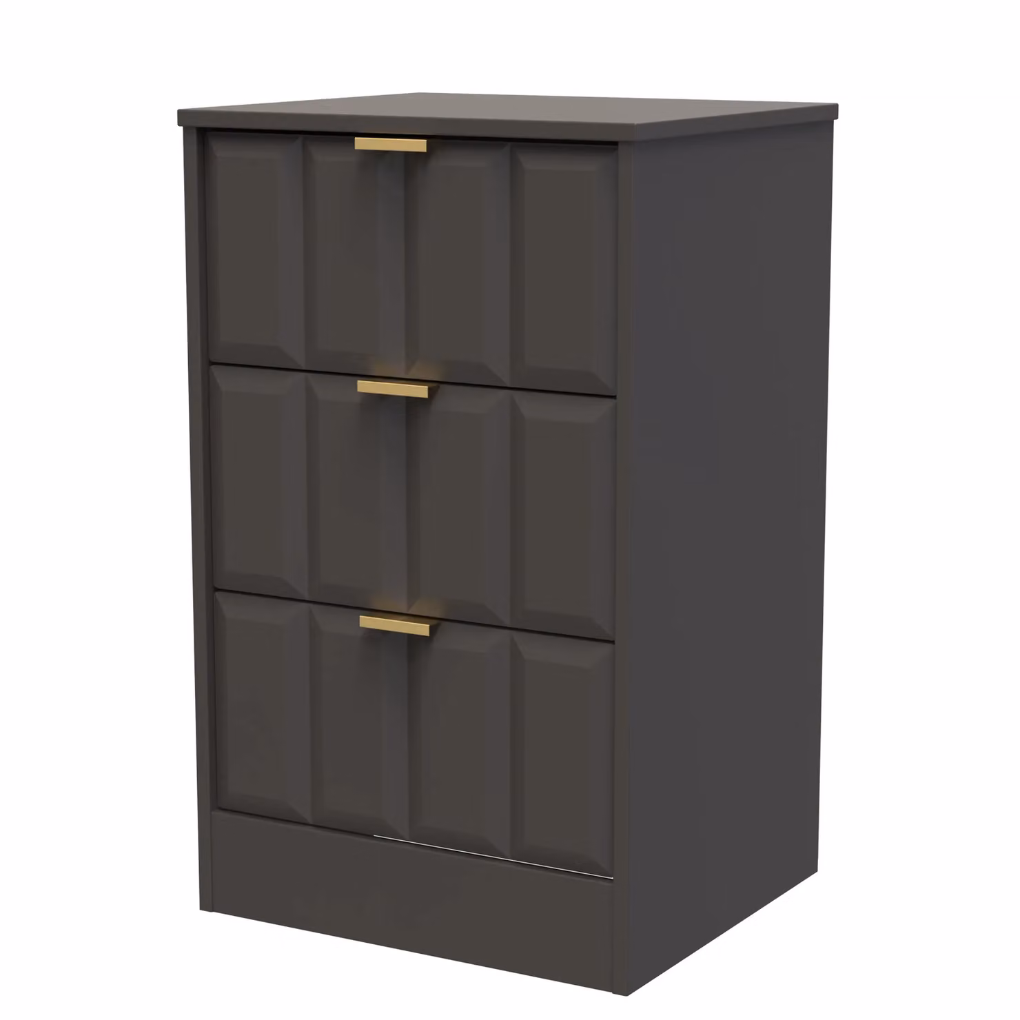 Ready Assembled 2 U Seattle 3 Drawer Bedside Cabinet in Dark Grey – 2