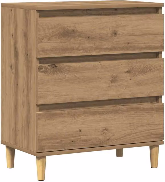 Berkfield Home Artisan Oak Sideboard in Brown, W/D/H: 60 x 35 x 70 cm