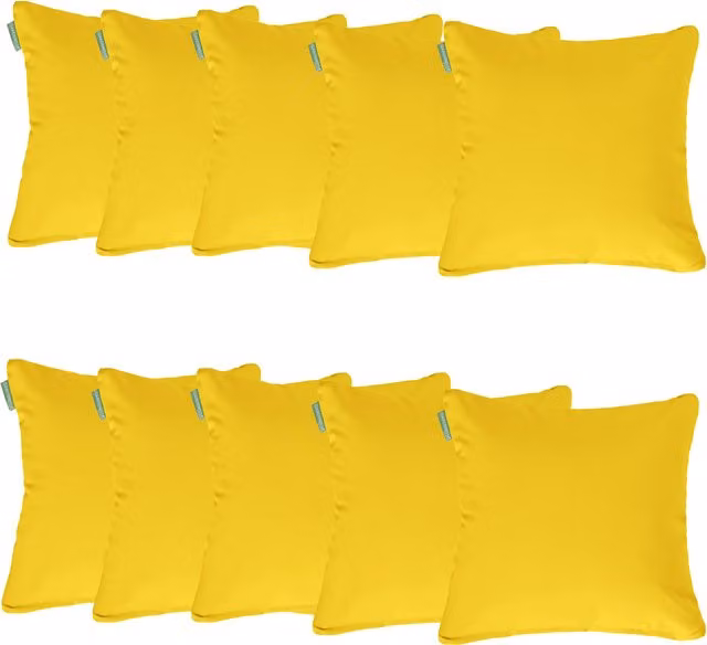 Gardenista Yellow Square Outdoor Scatter Cushions, Pack of 10