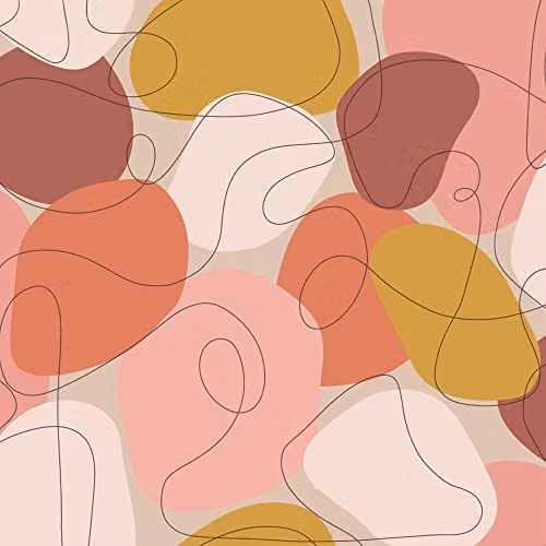 Graham & Brown Envy Mood Peachy Wallpaper in Pink and Multicolour, W: 520 mm x H: 10000 mm