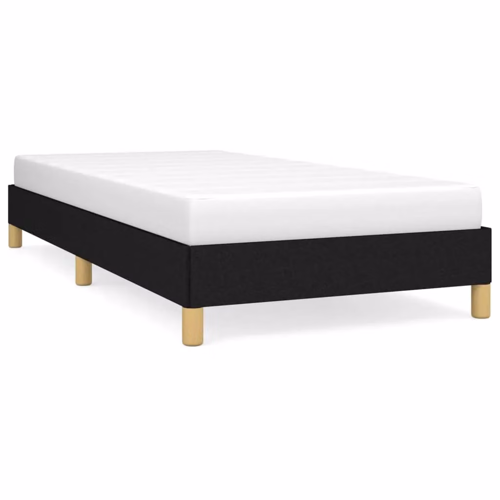 Berkfield Home Upholstered Single Bed Frame, Black, W: 90 cm, D: 190 cm – 2