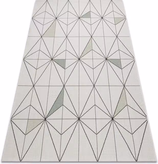 RugsX White Plain Rectangular Flat Weave Rug, W: 140 cm, L: 200 cm