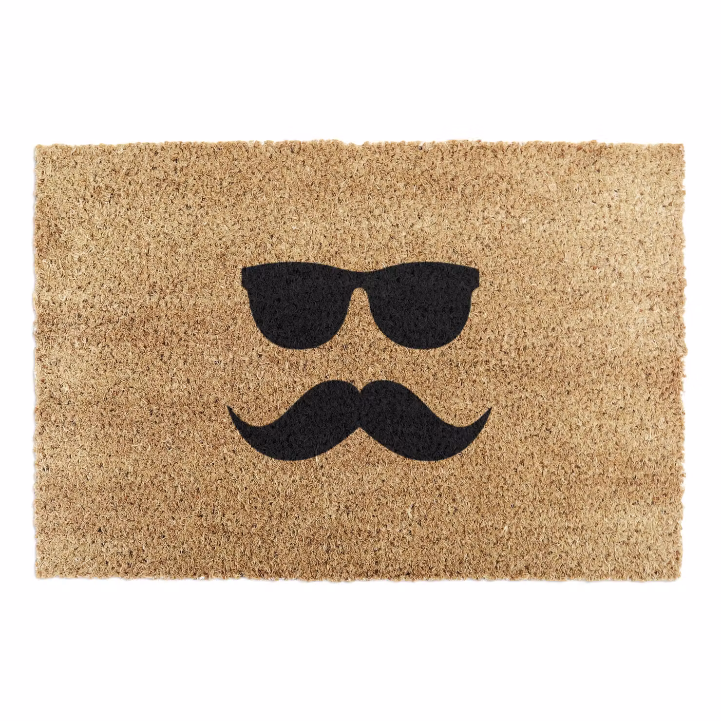 Artsy Mats Mustache & Glasses Doormat in Black and Brown, W: 60 cm, D: 40 cm – 4