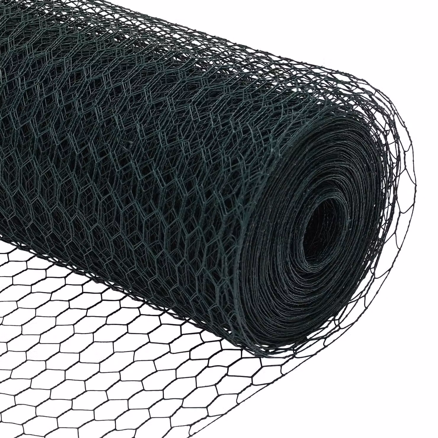 Berkfield Home Green PVC Coated Steel Hexagon Fence, H: 140 cm x L: 50 m – 4
