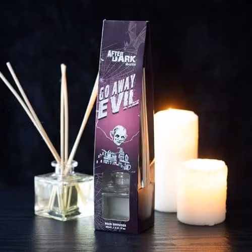 KDMD Go Away Evil Floral Reed Diffuser in Purple and Yellow – 1