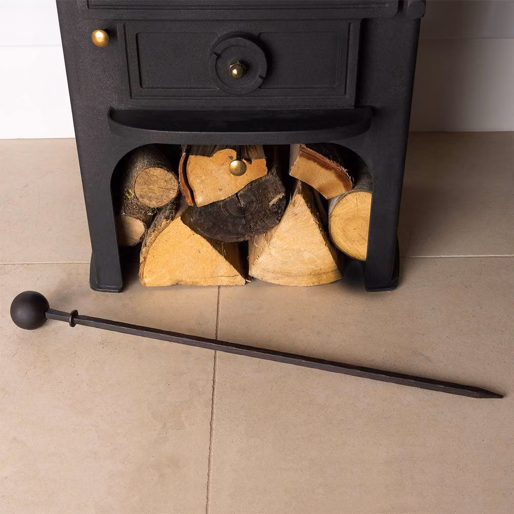 Charles Bentley Hawthorn Iron Fireside Poker in Black with Vintage Design – 2
