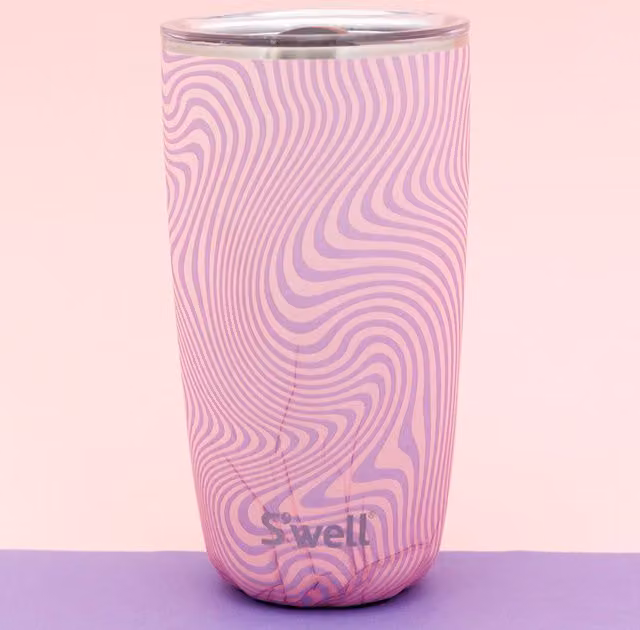 S'well Stainless Steel Tumbler with Lid, 530ml, Purple and Pink