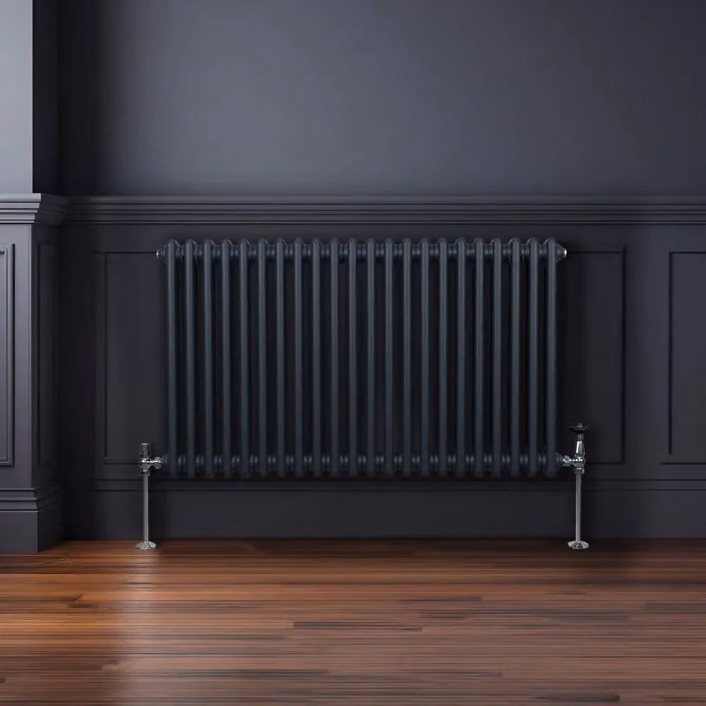 Monstershop Traditional 2 Column Steel Radiator in Anthracite Grey, W/H: 60.0 x 101.0 cm – 4