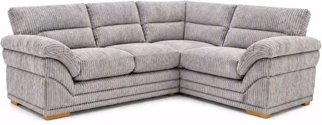 SOFASELECTION UK Amalfi Claude Left Hand 2 Piece L-Shape Corner Sofa in Silver Grey Fabric