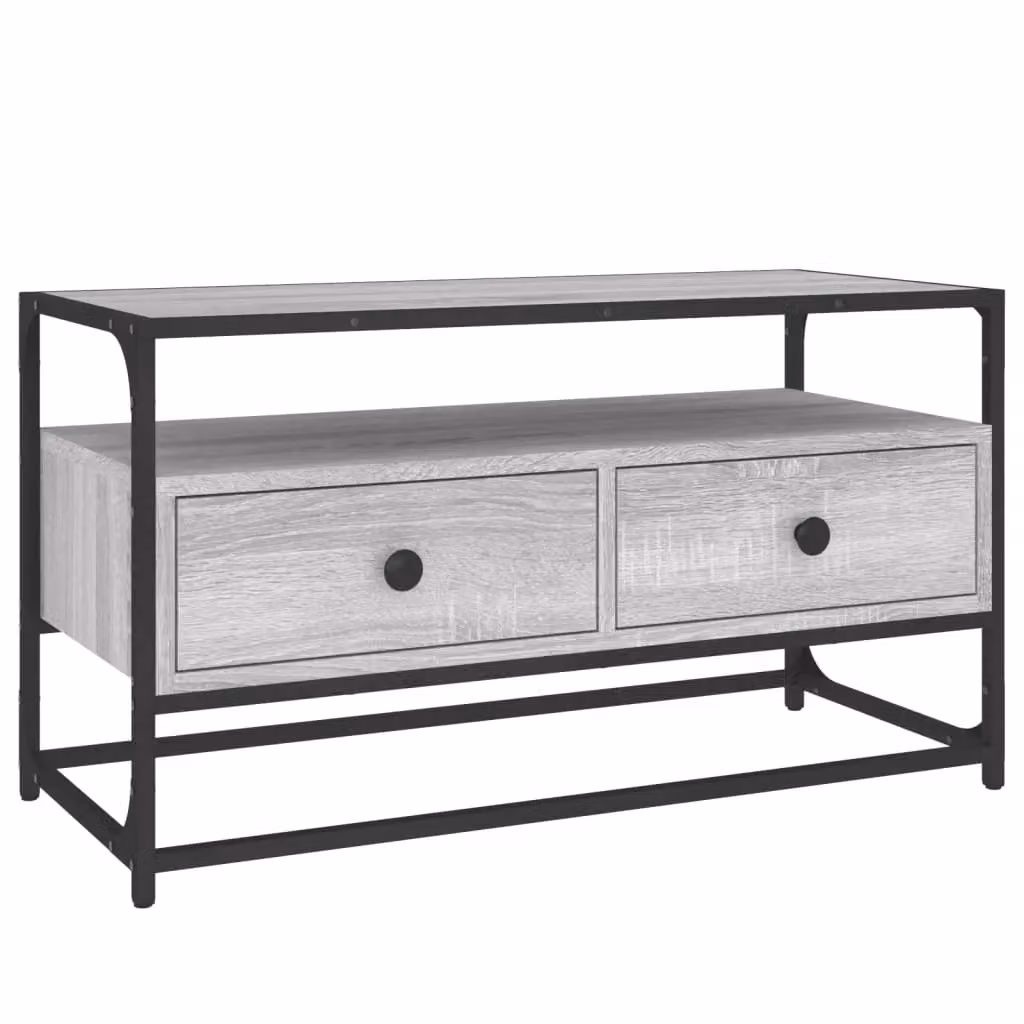 Berkfield Home Grey Sonoma TV Cabinet in Engineered Wood, W/D/H: 80 x 35 x 45 cm – 2