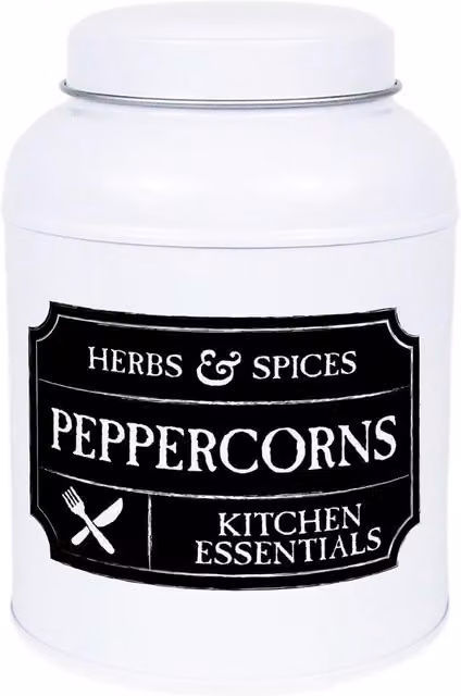 Purely Home Mixed Herbs Canister, Black Chalkboard-Style Metal Kitchen Storage Tin, 110g