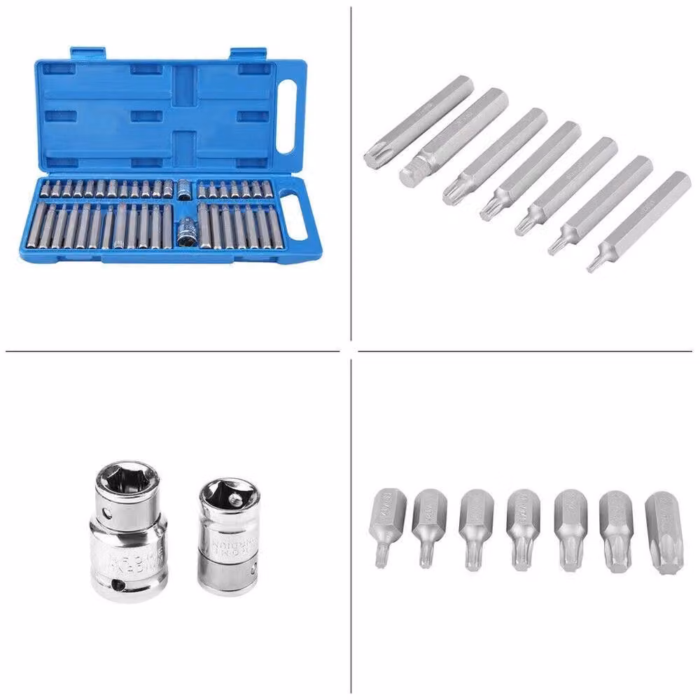 SPETLEK 40-Piece Allen Key, Hex, Torx, Star and Spline Socket Bit Set in Silver and Blue – 2