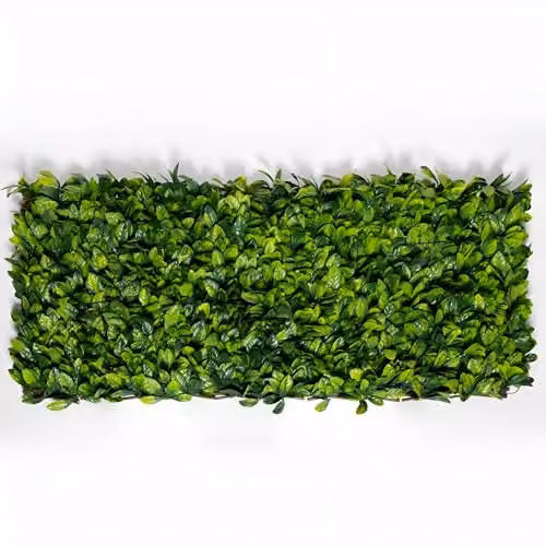 Primrose Green Artificial Laurel Leaf Extendable Trellis Hedge Screening W: 200 cm, H: 100 cm – 5