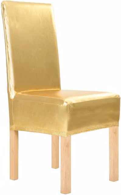 Berkfield Home 6 Piece Stretch Dining Chair Covers in Gold