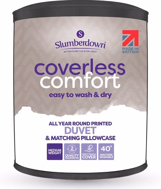 Slumberdown Comfort Neutral Abstract 10.5 Tog Double Duvet in Brown