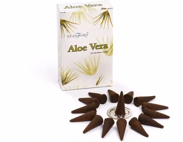 Stamford Aloe Vera Incense Cones in White