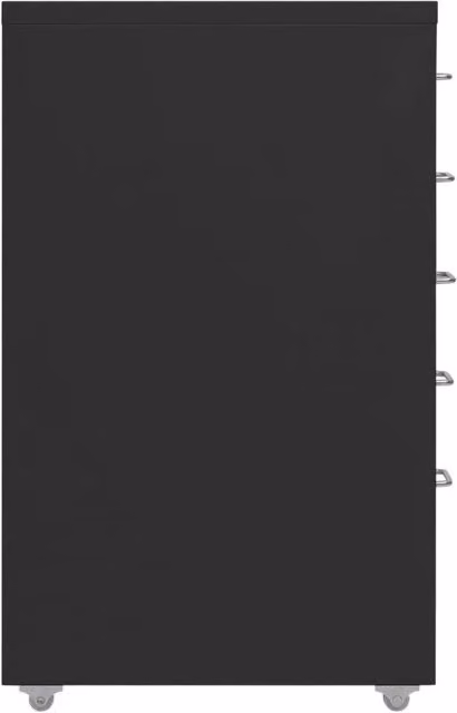 Berkfield Home Mobile Metal File Cabinet in Black, W/D/H: 28 x 41 x 69 cm