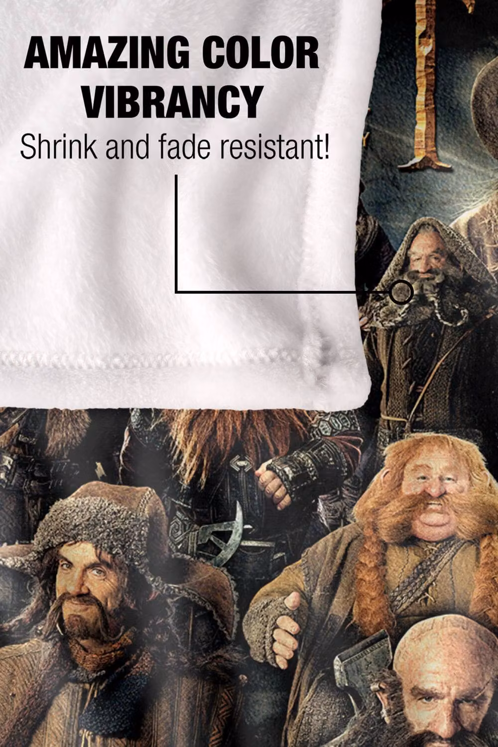 Warner Bros. The Hobbit Somber Company Extra Large Super Soft Silky Touch Fluffy Throw Blanket in Multicolour – 4