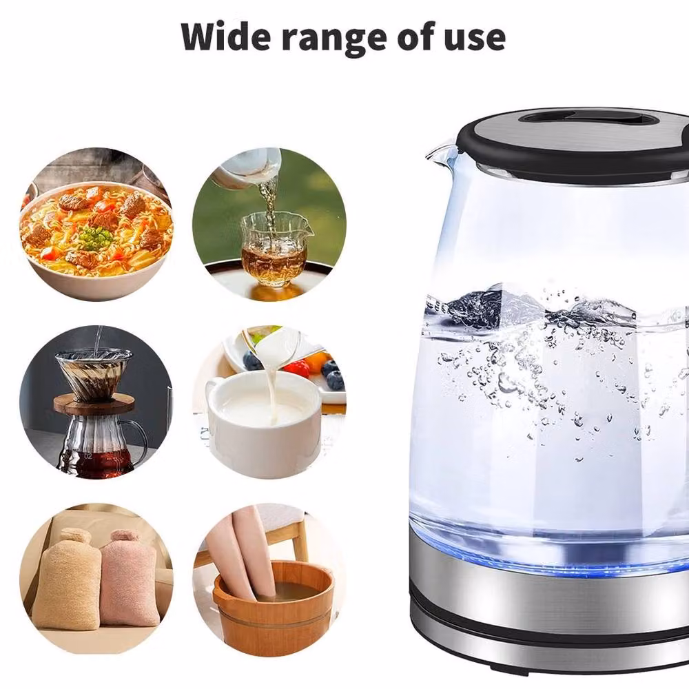 Pawnora 2L Glass Electric Kettle, 1800W Fast Boil in Black – 4