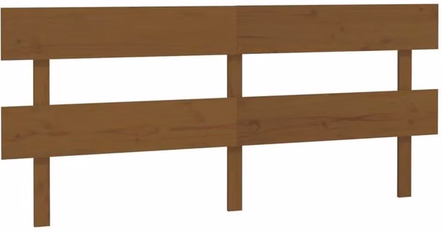 Berkfield Home Rustic Solid Wood Pine Bed Headboard, Honey Brown, W: 204 cm, D: 3 cm, H: 81 cm