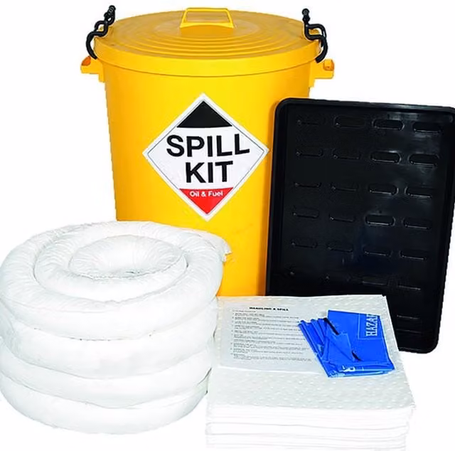 Serpro 90 Litre Oil and Fuel Spill Kit with Drip Tray, Yellow
