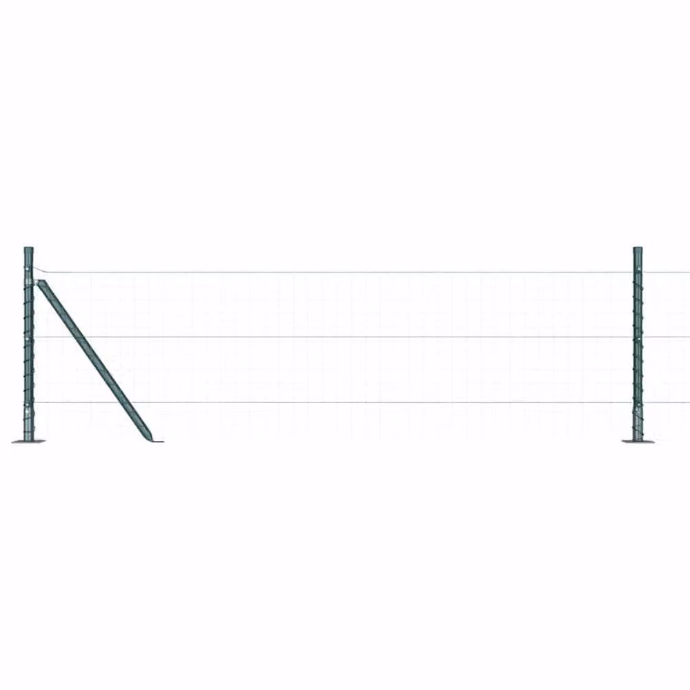 Berkfield Home Set of 52 Green Steel Square Fence Posts, W/D/H: 3.2 x 3.2 x 50 cm – 3