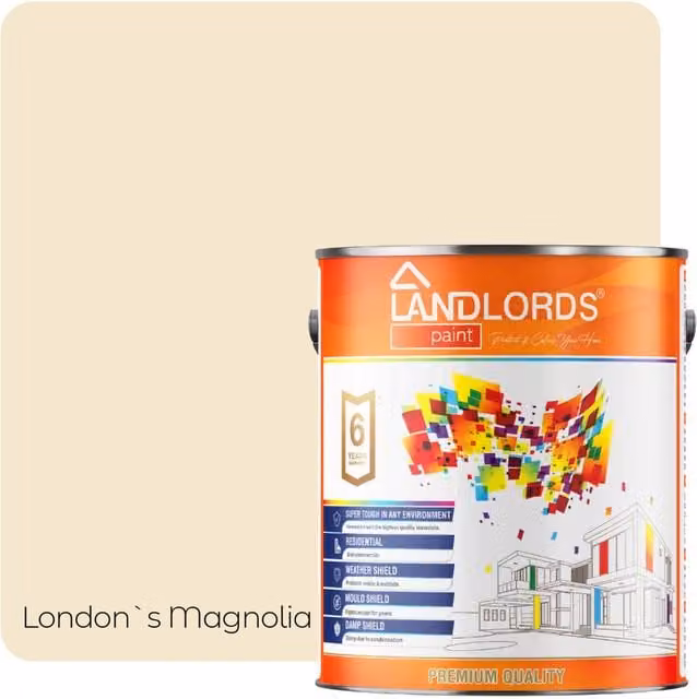 LANDLORDS PAINT One Coat Drip Free Paint in London's Magnolia Beige, 5 l – 1
