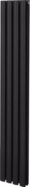 Monstershop Oval Column Steel Radiator in Black, H 160 cm x W 24 cm x D 24 cm