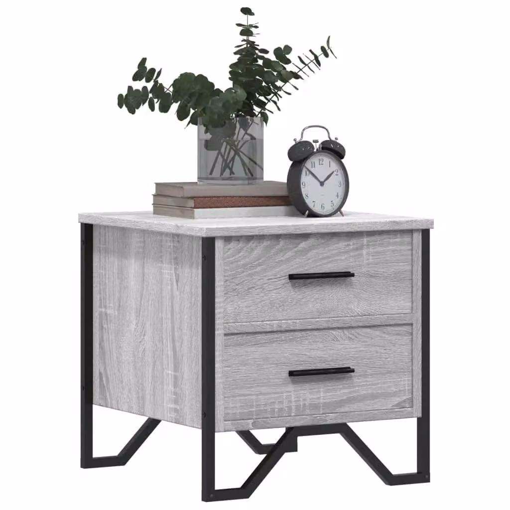 Berkfield Home Grey Sonoma Bedside Cabinet in Engineered Wood W/D/H: 40 x 41 x 40 cm – 4