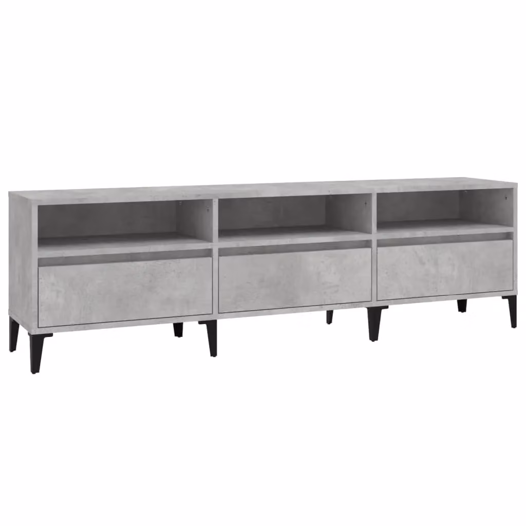Berkfield Home TV Cabinet in Concrete Grey, W/D/H: 150 x 30 x 44.5 cm – 2