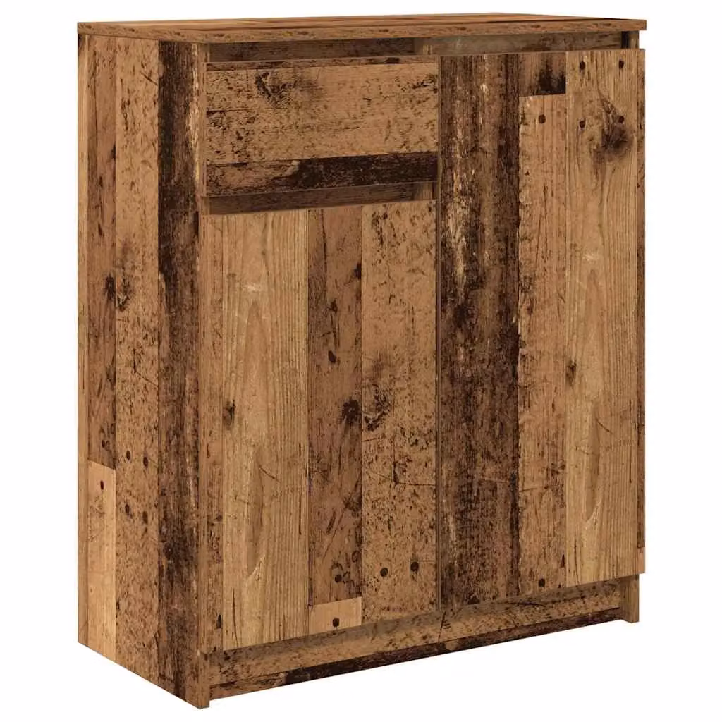 Berkfield Home Rustic Sideboard with Drawer in Brown, W/D/H: 71 x 35 x 84 cm – 2
