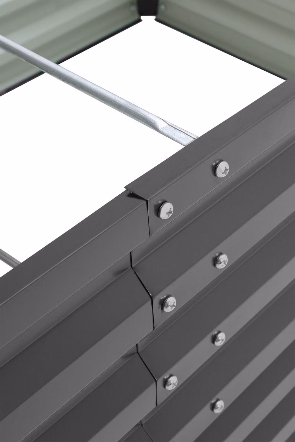 Garden Sanctuary Grey Metal Outdoor Raised Garden Bed – 8