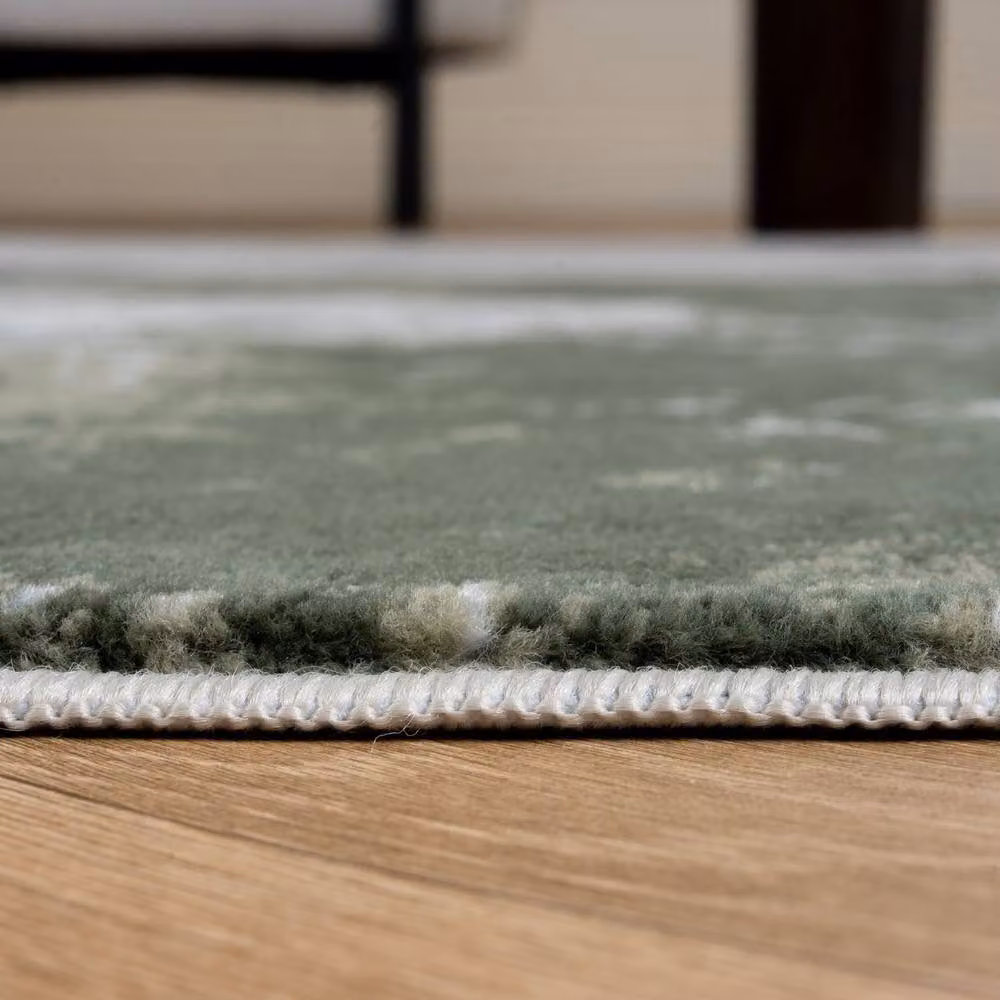 THE RUGS Elaris Stain Resistant Marble Design Living Room Area Rug, Green, W: 120 cm, D: 170 cm – 4
