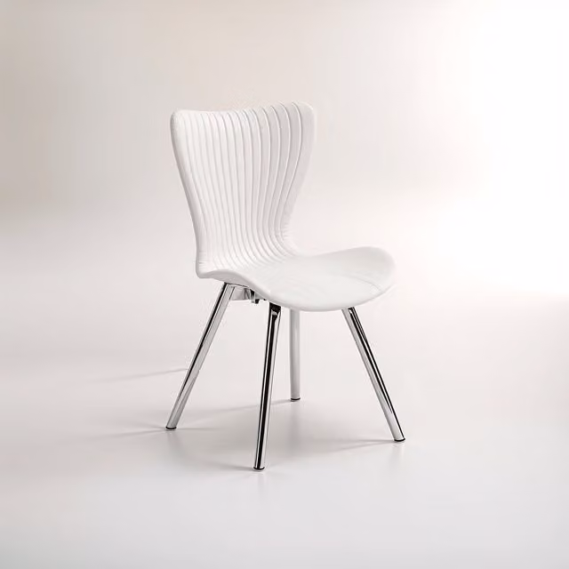 Orsina Stockholm Dining Chair in White with Armrests