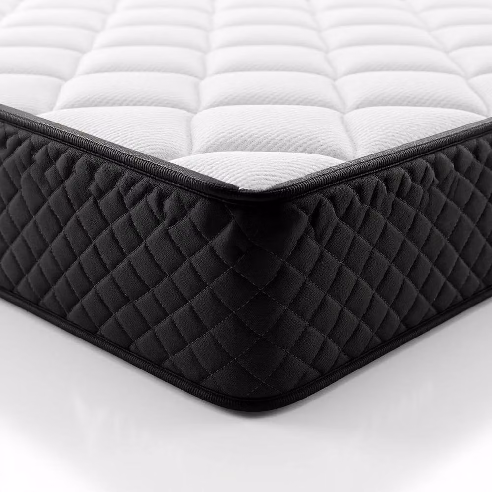 Alivio 7-Zone Orthopaedic Support Microfibre Knitted Mattress, Medium Firm, White and Black, W/D/H: 180 x 200 x 25 cm – 6