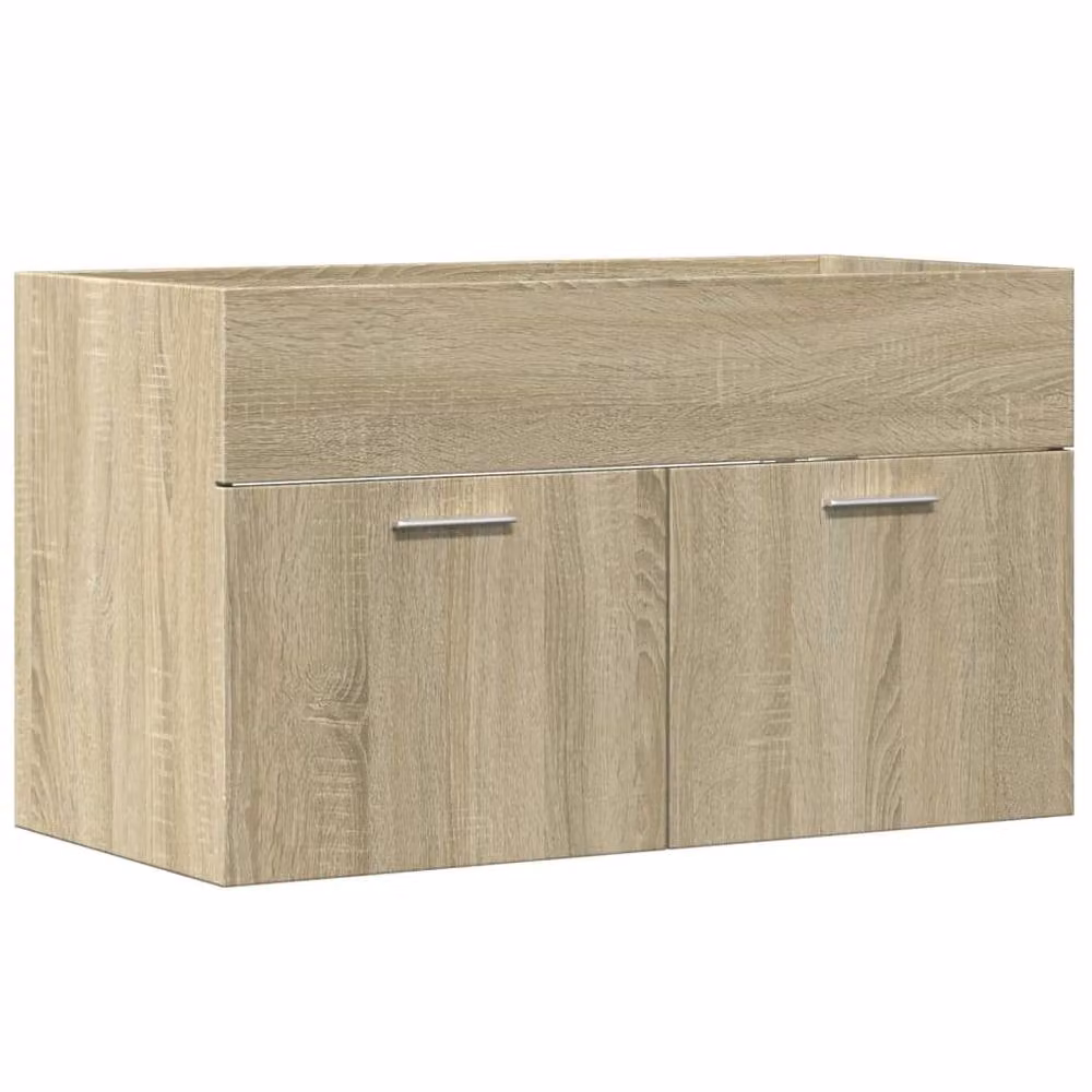 Berkfield Home Sonoma Oak Bathroom Sink Cabinet, W/D/H: 80 x 38.5 x 46 cm – 2