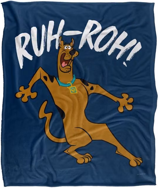 LOGOVISION Scooby Doo Ruh Roh Super Soft Microfibre Fleece Throw Blanket, W: 152 cm, D: 127 cm, White/Multicolour – 6