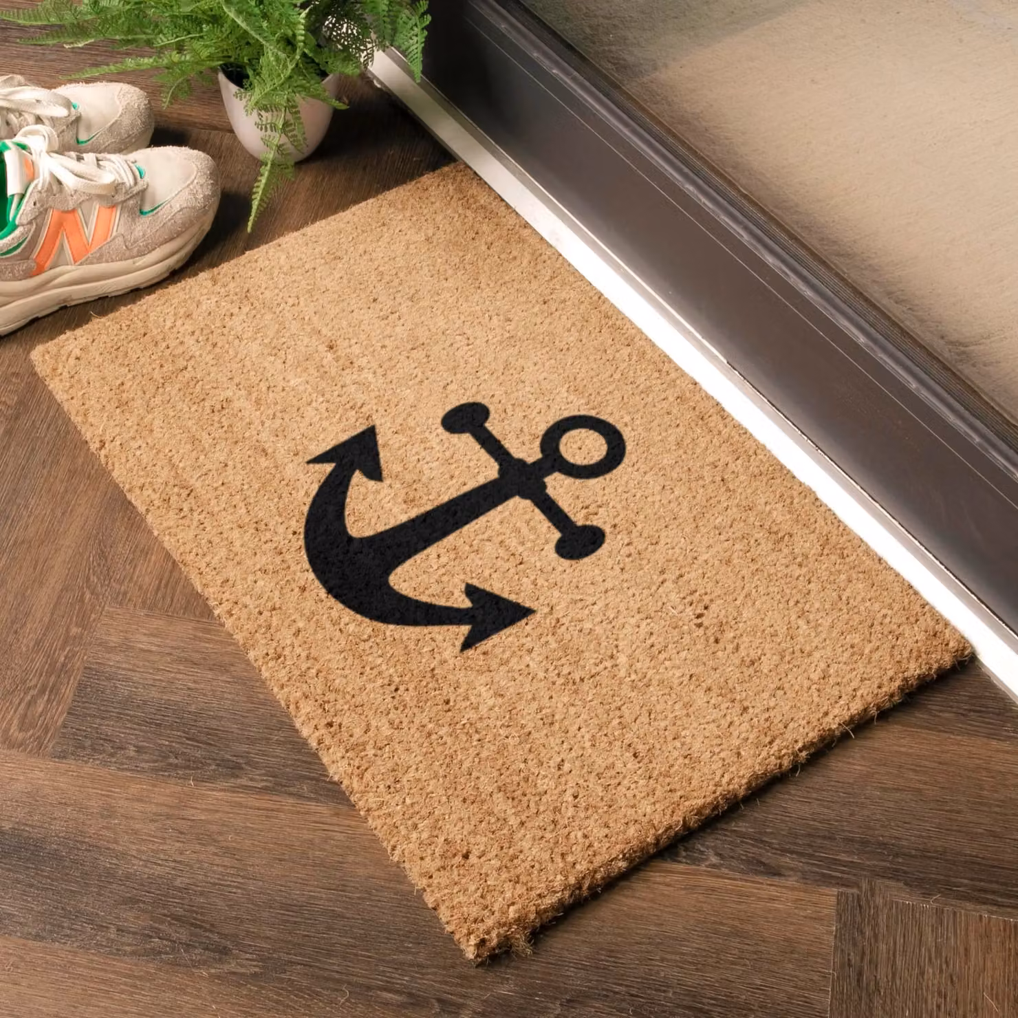 Artsy Mats Anchor Nautical Doormat in Black and Multicolour, W/D: 60 x 40 cm – 2