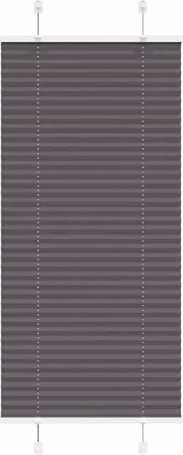 Berkfield Home Black Single Pleat Polyester Fabric Blind, W: 64.4 cm, H: 100 cm – 1