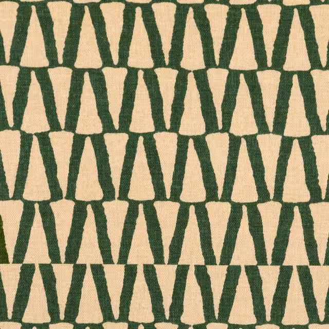 Ante Decor Elton Graphic Modern Cotton Fabric in Juniper Green