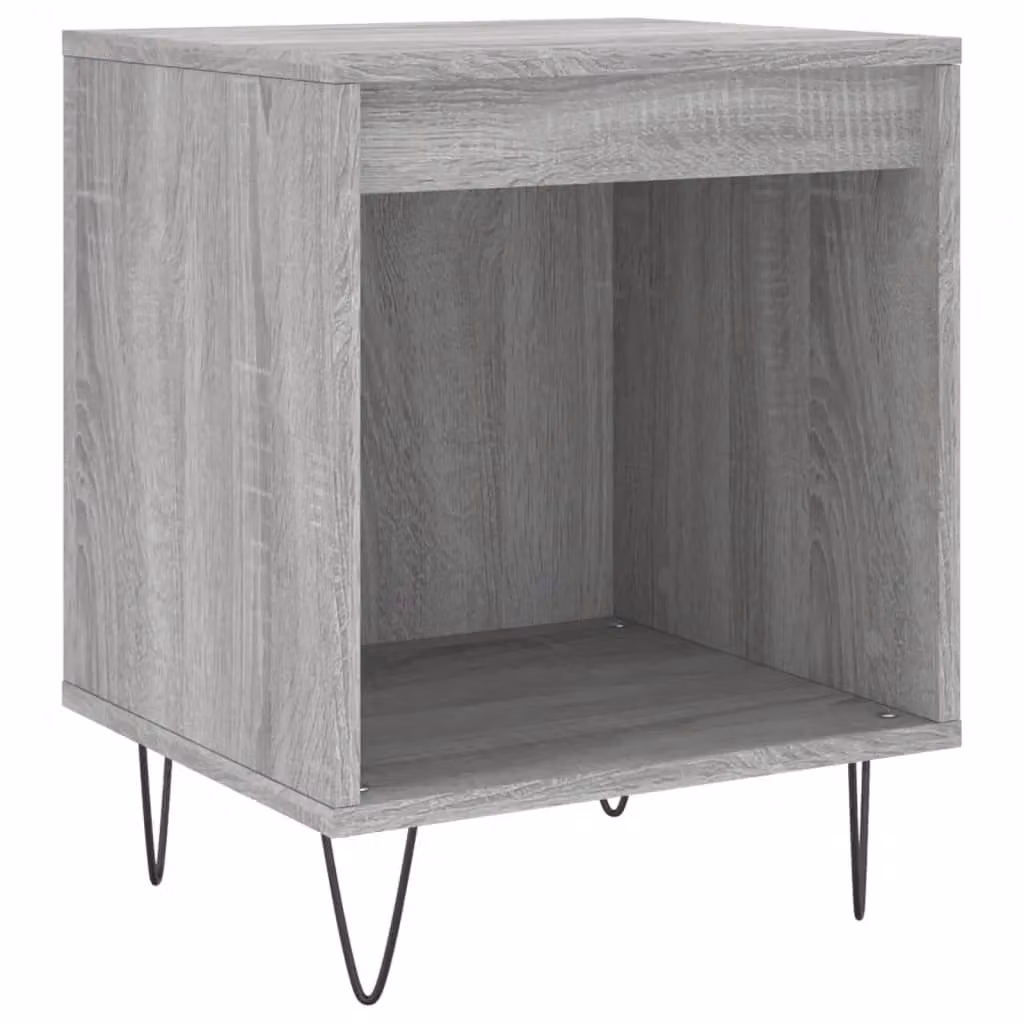 Berkfield Home Set of 2 Grey Sonoma Bedside Cabinets in Engineered Wood, W: 40 cm, D: 35 cm, H: 50 cm – 2