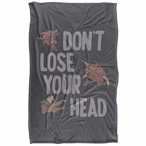 LOGOVISION Jim Henson Labyrinth Don't Lose Your Head Super Soft Fleece Throw Blanket, Multicolour and Grey, W: 91 cm, D: 147 cm – 1