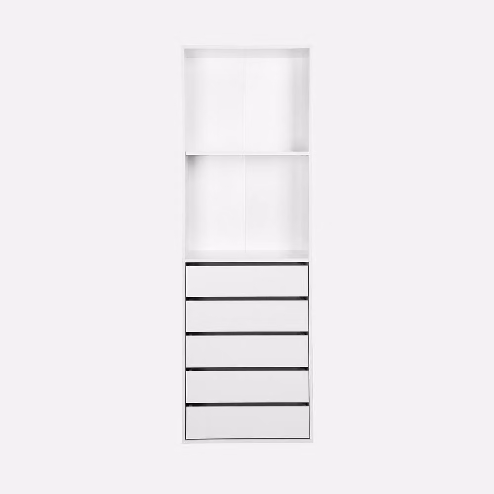 sweeek Modular Open Wardrobe Drawer and Shelf Unit in White – 2