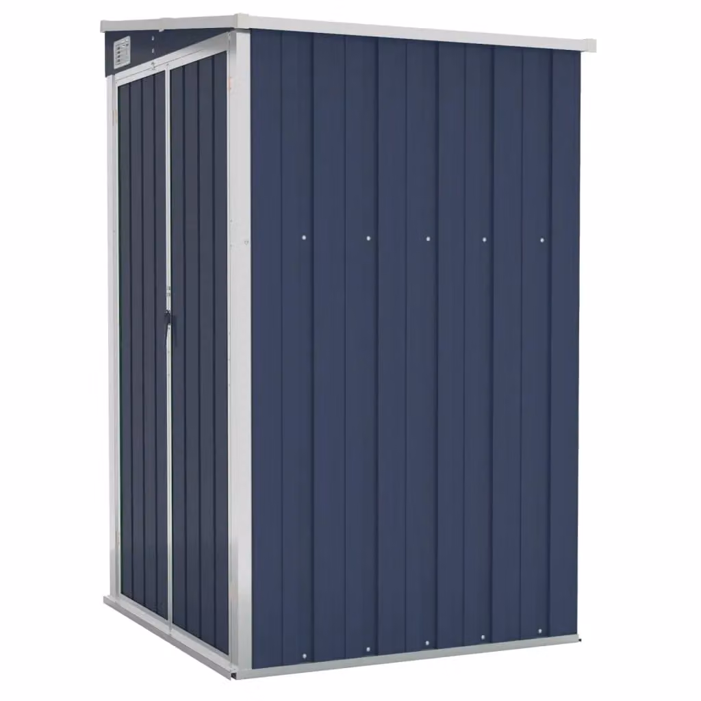 Berkfield Home Wall-mounted Pent Garden Shed in Anthracite Galvanised Steel, W/D/H: 118 x 100 x 178 cm – 2